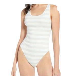 BP x Claudia Stripe Thong Bodysuit Large NWOT
